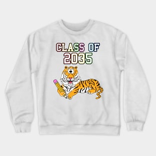 Class Of 2035 Tiger First Day Of School Crewneck Sweatshirt